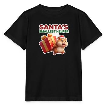Santa's Smallest Helper Hamster - Stanley/Stella MINI CREATOR Kids’ T-Shirt - black - Front - Mikhail (115cm)
