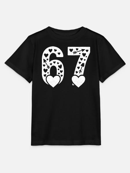 Valentinstag 6-7 Spaß 67 Nummer Valentinstag Sechs - Stanley/Stella Kinder T-Shirt MINI CREATOR - Schwarz