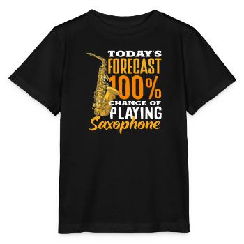La prédiction d’aujourd’hui Saxophone Saxophone Jazz - T-shirt bio MINI CREATOR Stanley/Stella Enfant - noir - Devant - Mikhail (115cm)