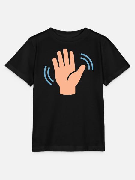 Winken-Hand Symbol Grafik - Stanley/Stella Kinder T-Shirt MINI CREATOR - Schwarz