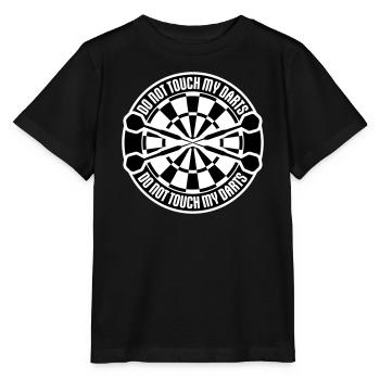 Do Not Touch My Darts Warnung Dartspieler Humor - Stanley/Stella Kinder T-Shirt MINI CREATOR  - Schwarz - Vorne - Mikhail (115cm)