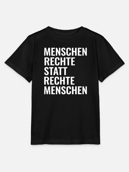 Menschenrechte statt rechte Menschen Antirechts - Stanley/Stella Kinder T-Shirt MINI CREATOR - Schwarz