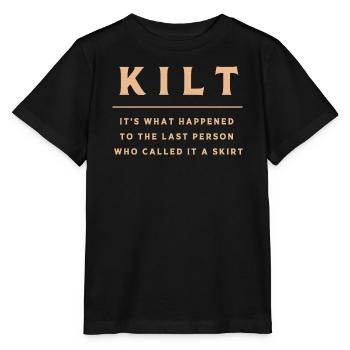 Kilt Scotland Scotland Jupe Tartan - T-shirt bio MINI CREATOR Stanley/Stella Enfant - noir - Devant - Mikhail (115cm)