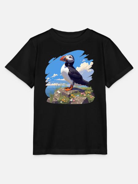Puffin Papageientaucher - Stanley/Stella Kinder T-Shirt MINI CREATOR - Schwarz