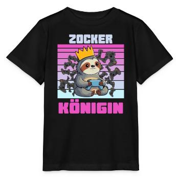 Gambler Queen gaming shirt - Stanley/Stella MINI CREATOR Kids’ T-Shirt - black - Front - Mikhail (115cm)