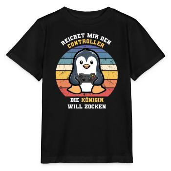 Hand me the controller, let's play Queen - Stanley/Stella MINI CREATOR Kids’ T-Shirt - black - Front - Mikhail (115cm)
