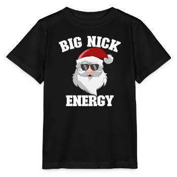 Père Noël, Joyeux Noël, Big Nick-E - T-shirt bio MINI CREATOR Stanley/Stella Enfant - noir - Devant - Mikhail (115cm)