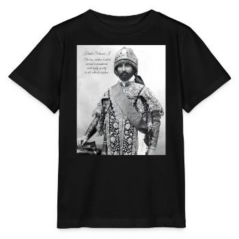 Haile Selassie I Jah Rastafari Rasta Reggae Racines - T-shirt bio MINI CREATOR Stanley/Stella Enfant - noir - Devant - Mikhail (115cm)