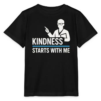Sympathie anti-harcèlement, Lève-toi - T-shirt bio MINI CREATOR Stanley/Stella Enfant - noir - Devant - Mikhail (115cm)