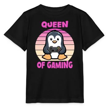 Gaming Wife Queen - Stanley/Stella MINI CREATOR Kids’ T-Shirt - black - Front - Mikhail (115cm)