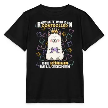 Queen wants to gamble - Stanley/Stella MINI CREATOR Kids’ T-Shirt - black - Front - Mikhail (115cm)
