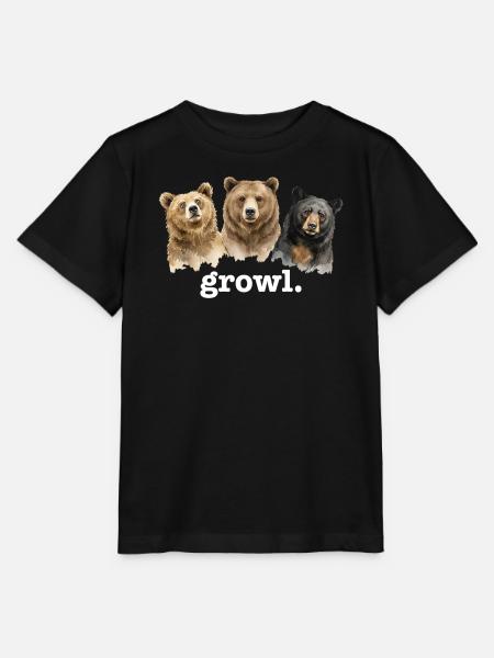 Bären knurren Lustiges Bärenliebhaber-Knurren - Stanley/Stella Kinder T-Shirt MINI CREATOR  - Schwarz