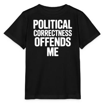Politische Korrektheit beleidigt mich - Stanley/Stella Kinder T-Shirt MINI CREATOR  - Schwarz - Vorne - Mikhail (115cm)