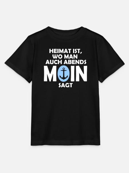 Heimat ist, wo man auch abends MOIN sagt! - Stanley/Stella Kinder T-Shirt MINI CREATOR  - Schwarz