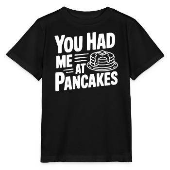Tu m’as eu aux pancakes - T-shirt bio MINI CREATOR Stanley/Stella Enfant - noir - Devant - Mikhail (115cm)