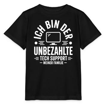 Unbezahlter Tech Support Familie - Stanley/Stella Kinder T-Shirt MINI CREATOR  - Schwarz - Vorne - Mikhail (115cm)
