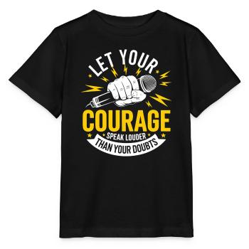 Poésie Slam Speak Loud Slam Poésie - T-shirt bio MINI CREATOR Stanley/Stella Enfant - noir - Devant - Mikhail (115cm)