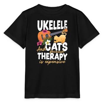 Ukulélé hawaïen ukulélé Ukulélé chat - T-shirt bio MINI CREATOR Stanley/Stella Enfant - noir - Devant - Mikhail (115cm)