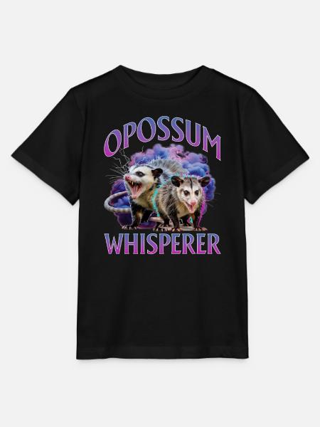 Funny Opossum - Stanley/Stella Kinder T-Shirt MINI CREATOR - Schwarz