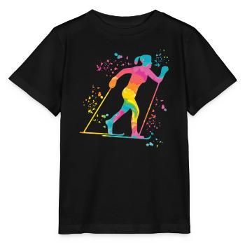Ski de fond Ski de fond - T-shirt bio MINI CREATOR Stanley/Stella Enfant - noir - Devant - Mikhail (115cm)