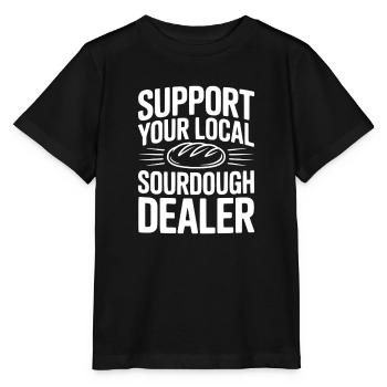 Soutenez votre revendeur local de levain - T-shirt bio MINI CREATOR Stanley/Stella Enfant - noir - Devant - Mikhail (115cm)