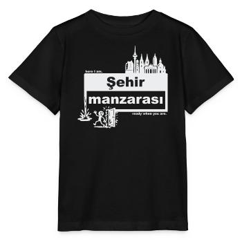 Paysage urbain - turc - prêt quand vous voulez - T-shirt bio MINI CREATOR Stanley/Stella Enfant - noir - Devant - Mikhail (115cm)