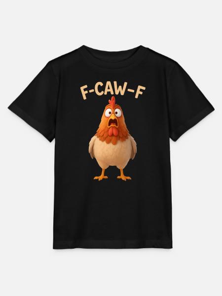 F-CAW-F Huhn - Lustiges Wortspiel - Chicken Meme - Stanley/Stella Kinder T-Shirt MINI CREATOR - Schwarz