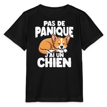 Keine Panik, Ich Habe Einen Niedlichen Hunde-humor - Stanley/Stella Kinder T-Shirt MINI CREATOR  - Schwarz - Vorne - Mikhail (115cm)