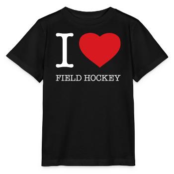 I love Field Hockey - Stanley/Stella Kinder T-Shirt MINI CREATOR  - Schwarz - Vorne - Mikhail (115cm)
