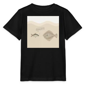 Da biste platt, nä – Lustiges Fisch Design - Stanley/Stella MINI CREATOR Kids’ T-Shirt - black - Front - Mikhail (115cm)
