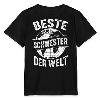 Cadeau drôle de la meilleure sœur du monde - T-shirt bio MINI CREATOR Stanley/Stella Enfant - noir - Devant - Mikhail (115cm)