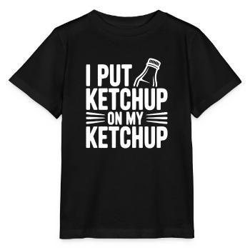 Ich habe Ketchup auf meinen Ketchup gegeben - Stanley/Stella Kinder T-Shirt MINI CREATOR  - Schwarz - Vorne - Mikhail (115cm)