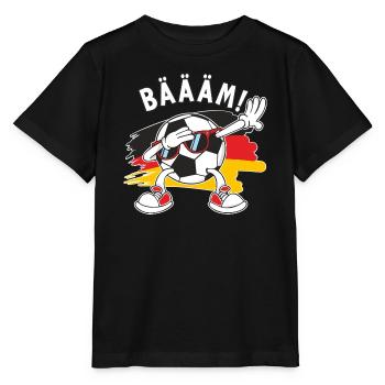 BÄÄM style cartoon dabping football Allemagne - T-shirt bio MINI CREATOR Stanley/Stella Enfant - noir - Devant - Mikhail (115cm)