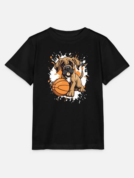 Puppy Dunk im Basketballbild - Stanley/Stella Kinder T-Shirt MINI CREATOR - Schwarz