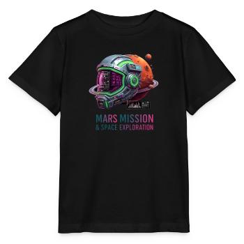 Mars Mission - T-shirt bio MINI CREATOR Stanley/Stella Enfant - noir - Devant - Mikhail (115cm)