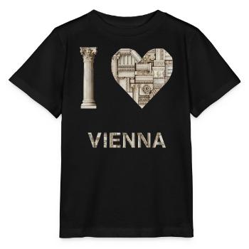 Vienna – Monumental Architecture - Stanley/Stella MINI CREATOR Kids’ T-Shirt - black - Front - Mikhail (115cm)