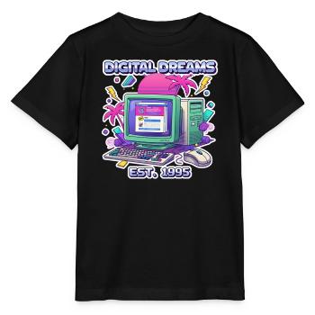 Digital Dreams 1995 – Vintage PC Design - Stanley/Stella Kinder T-Shirt MINI CREATOR  - Schwarz - Vorne - Mikhail (115cm)
