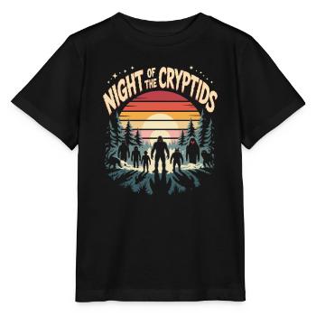La Nuit des Cryptides de la cryptozoologie - T-shirt bio MINI CREATOR Stanley/Stella Enfant - noir - Devant - Mikhail (115cm)