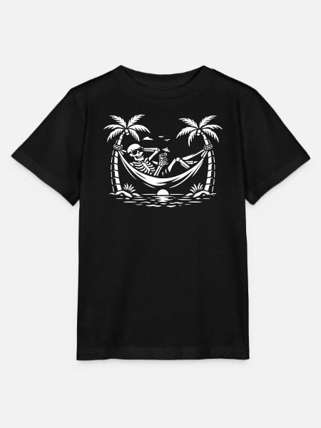Skelett-Hammock-Paradies - Stanley/Stella Kinder T-Shirt MINI CREATOR - Schwarz