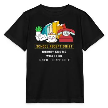 École des réceptionnistes - T-shirt bio MINI CREATOR Stanley/Stella Enfant - noir - Devant - Mikhail (115cm)