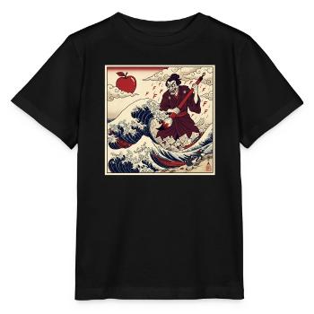 F Notes du professeur samouraï Vague de tsunami - T-shirt bio MINI CREATOR Stanley/Stella Enfant - noir - Devant - Mikhail (115cm)
