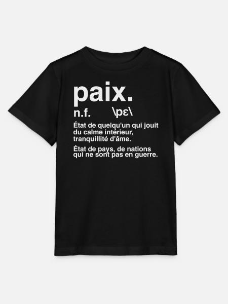 Friedensdefinitions-Wörterbuchstil - Stanley/Stella Kinder T-Shirt MINI CREATOR - Schwarz
