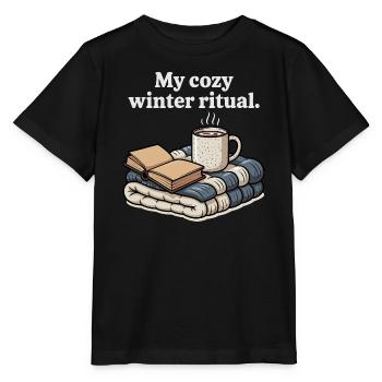 Mon cadeau de couvertures de café pour mon rituel hivernal douillet - T-shirt bio MINI CREATOR Stanley/Stella Enfant - noir - Devant - Mikhail (115cm)