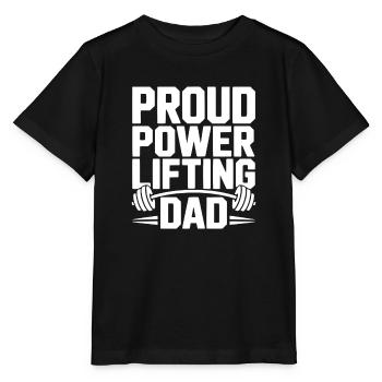 Proud Power Lifting Dad - Stanley/Stella MINI CREATOR Kids’ T-Shirt - black - Front - Mikhail (115cm)