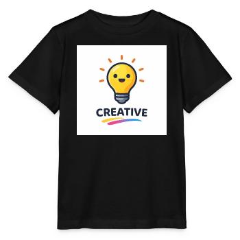Conception créative d’éclairs lumineux - T-shirt bio MINI CREATOR Stanley/Stella Enfant - noir - Devant - Mikhail (115cm)