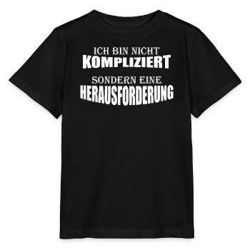 I'm not complicated - Stanley/Stella MINI CREATOR Kids’ T-Shirt - black - Front - Mikhail (115cm)