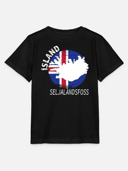 Seljalandsfoss - Stanley/Stella Kinder T-Shirt MINI CREATOR  - Schwarz