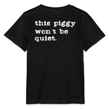 Ce cochon devient bruyant - T-shirt bio MINI CREATOR Stanley/Stella Enfant - noir - Devant - Mikhail (115cm)