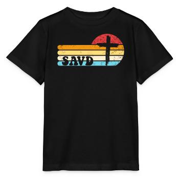 Croix Rédempte Bible Rétro Foi chrétienne Jésus - T-shirt bio MINI CREATOR Stanley/Stella Enfant - noir - Devant - Mikhail (115cm)