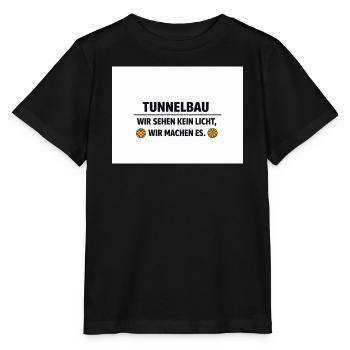 Tunnel Lichtmacher - T-shirt bio MINI CREATOR Stanley/Stella Enfant - noir - Devant - Mikhail (115cm)